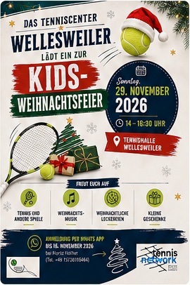 Kids-Weihnachtsfeier im TennisCenter Wellesweiler